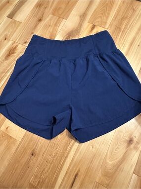 Zenana Outfitters Navy Athletic High-Waist Shorts